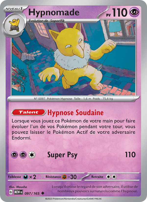 Hypnomade 097 — 151 (French Pokémon TCG card)