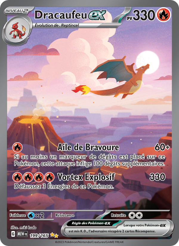 Dracaufeu-ex 199 — 151 (French Pokémon TCG card)