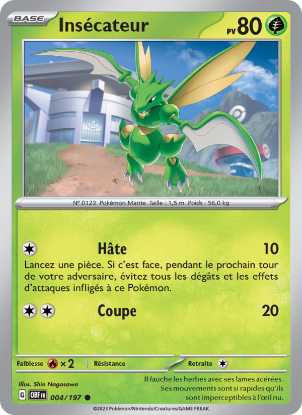 Insécateur 004 — Flammes Obsidiennes (French Pokémon TCG card)