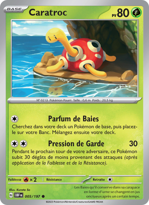 Caratroc 005 — Flammes Obsidiennes (French Pokémon TCG card)