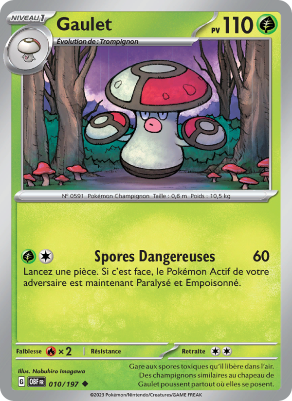 Gaulet 010 — Flammes Obsidiennes (French Pokémon TCG card)
