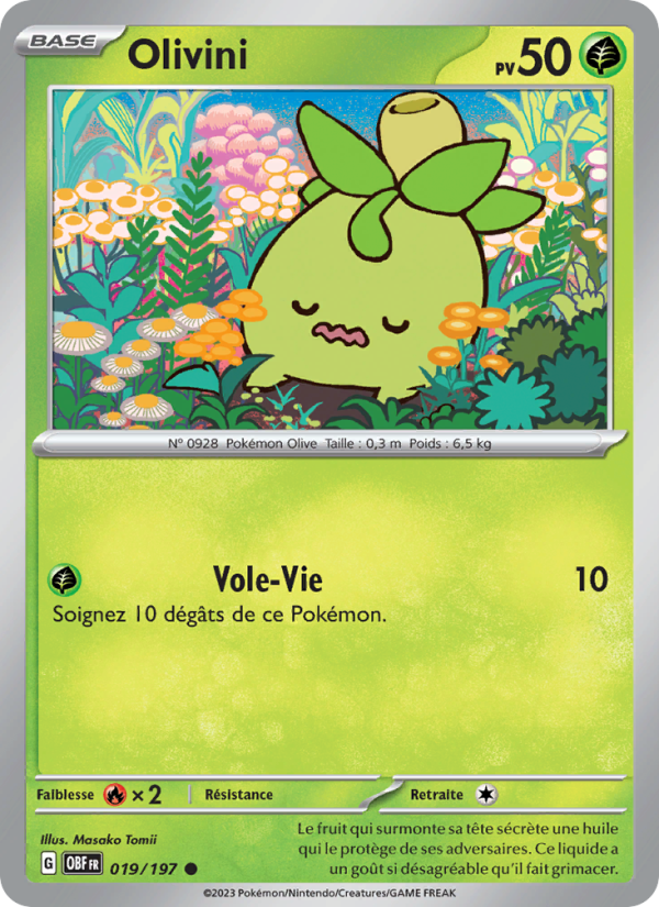 Olivini 019 — Flammes Obsidiennes (French Pokémon TCG card)