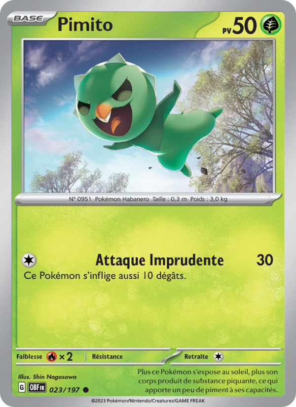 Pimito 023 — Flammes Obsidiennes (French Pokémon TCG card)