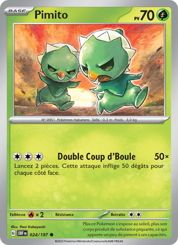 Pimito 024 — Flammes Obsidiennes (French Pokémon TCG card)