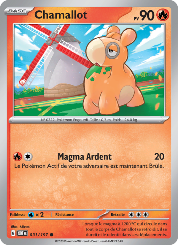 Chamallot 031 — Flammes Obsidiennes (French Pokémon TCG card)