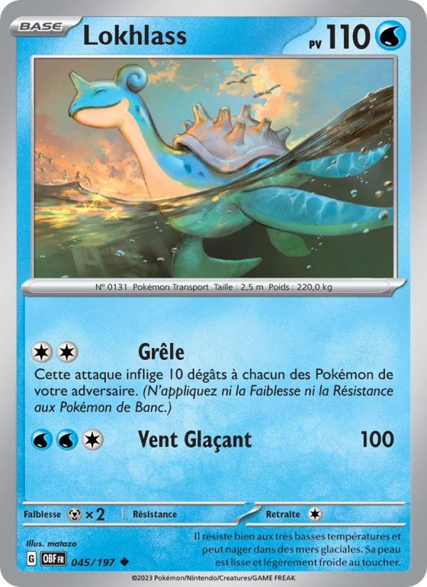Lokhlass 045 — Flammes Obsidiennes (French Pokémon TCG card)