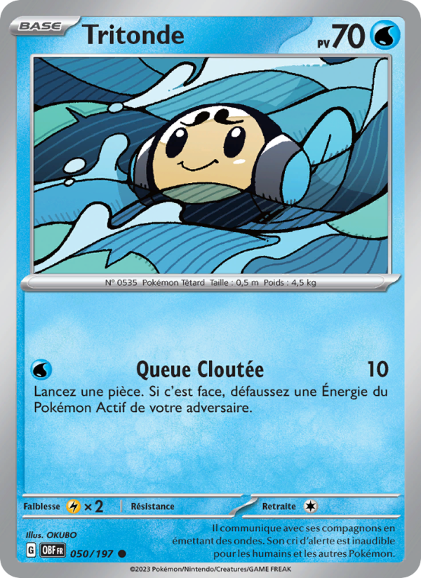 Tritonde 050 — Flammes Obsidiennes (French Pokémon TCG card)