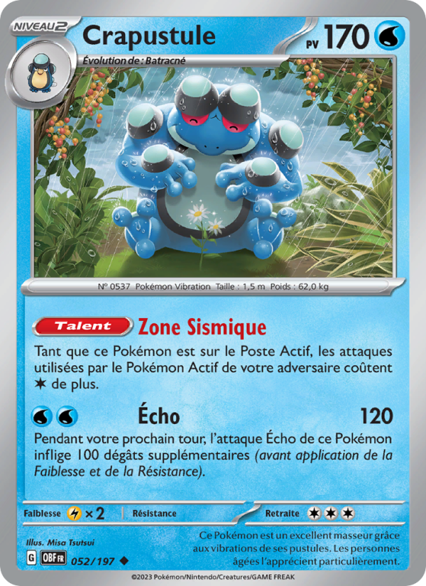 Crapustule 052 — Flammes Obsidiennes (French Pokémon TCG card)