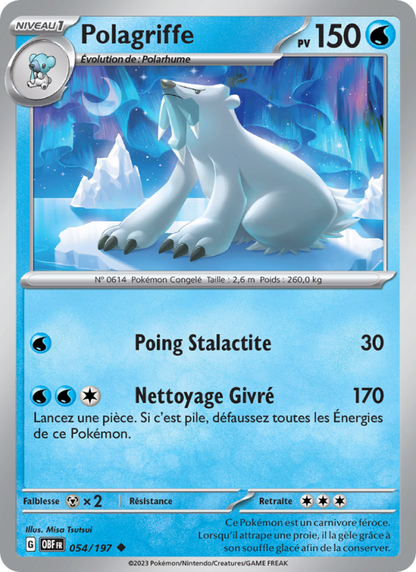 Polagriffe 054 — Flammes Obsidiennes (French Pokémon TCG card)