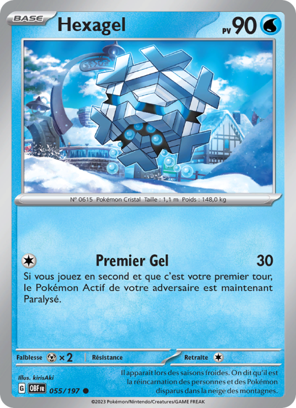 Hexagel 055 — Flammes Obsidiennes (French Pokémon TCG card)