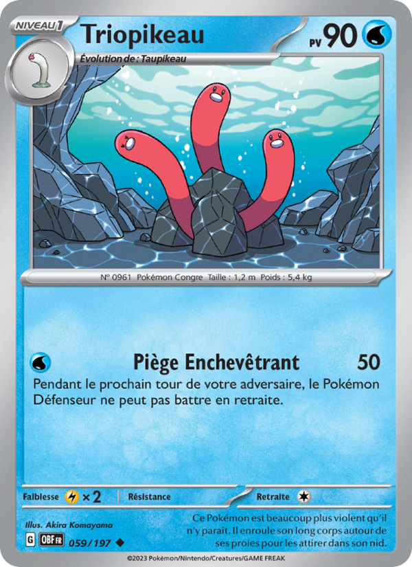 Triopikeau 059 — Flammes Obsidiennes (French Pokémon TCG card)