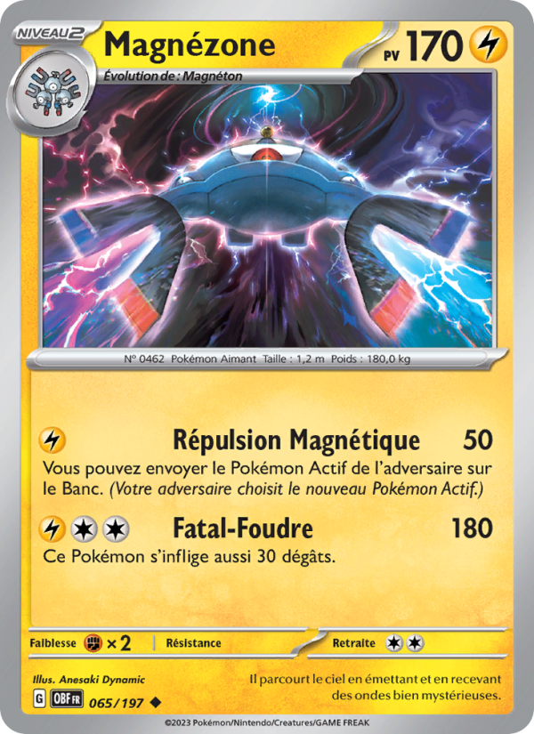 Magnézone 065 — Flammes Obsidiennes (French Pokémon TCG card)
