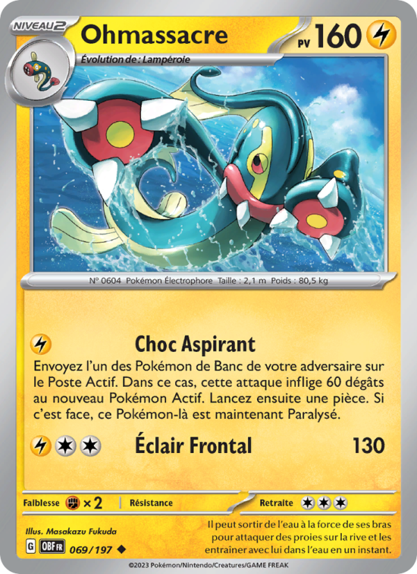Ohmassacre 069 — Flammes Obsidiennes (French Pokémon TCG card)