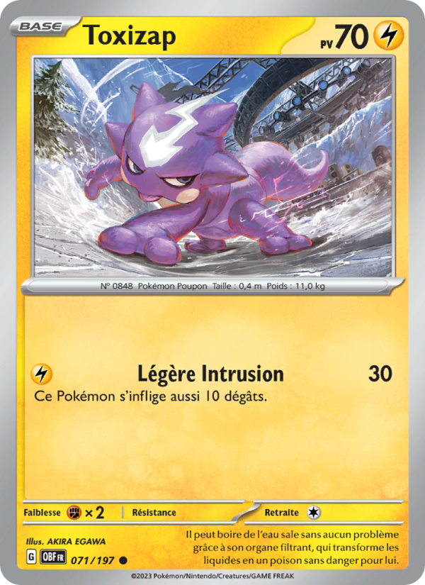 Toxizap 071 — Flammes Obsidiennes (French Pokémon TCG card)
