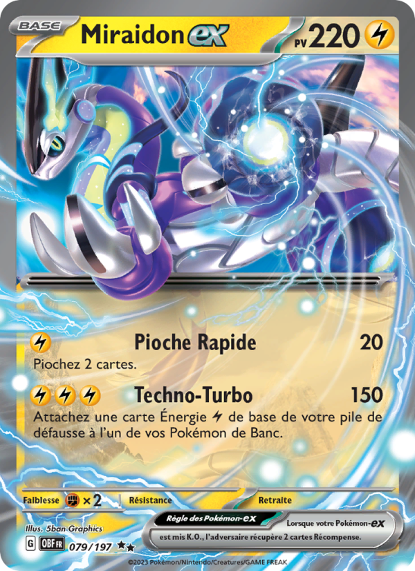 Miraidon-ex 079 — Flammes Obsidiennes (French Pokémon TCG card)
