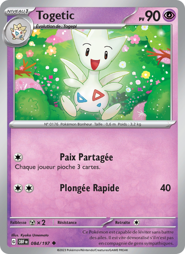Togetic 084 — Flammes Obsidiennes (French Pokémon TCG card)