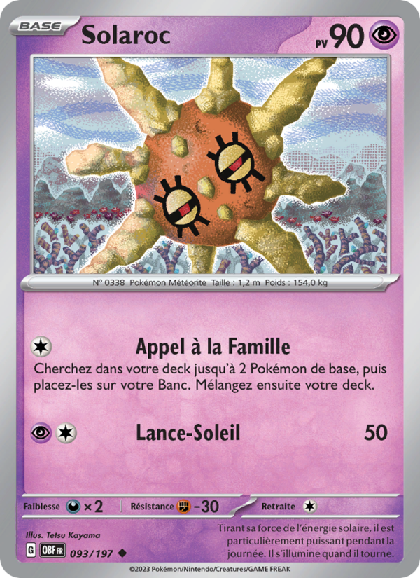 Solaroc 093 — Flammes Obsidiennes (French Pokémon TCG card)