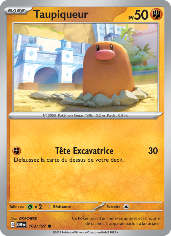 Taupiqueur 103 — Flammes Obsidiennes (French Pokémon TCG card)
