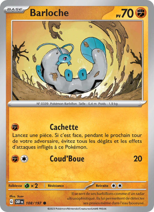 Barloche 108 — Flammes Obsidiennes (French Pokémon TCG card)