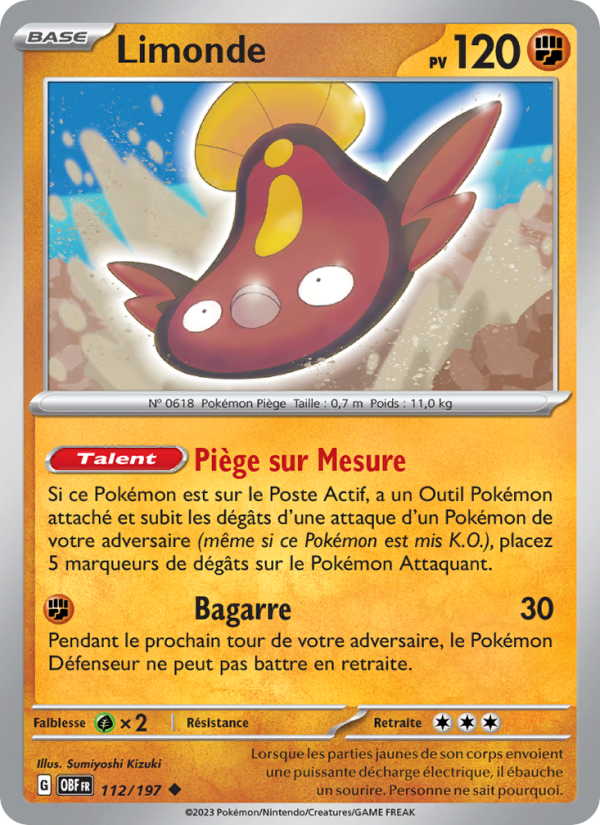 Limonde 112 — Flammes Obsidiennes (French Pokémon TCG card)