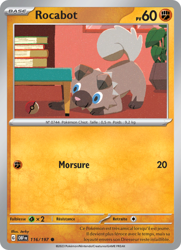 Rocabot 116 — Flammes Obsidiennes (French Pokémon TCG card)