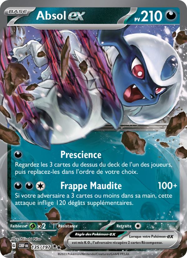 Absol-ex 135 — Flammes Obsidiennes (French Pokémon TCG card)