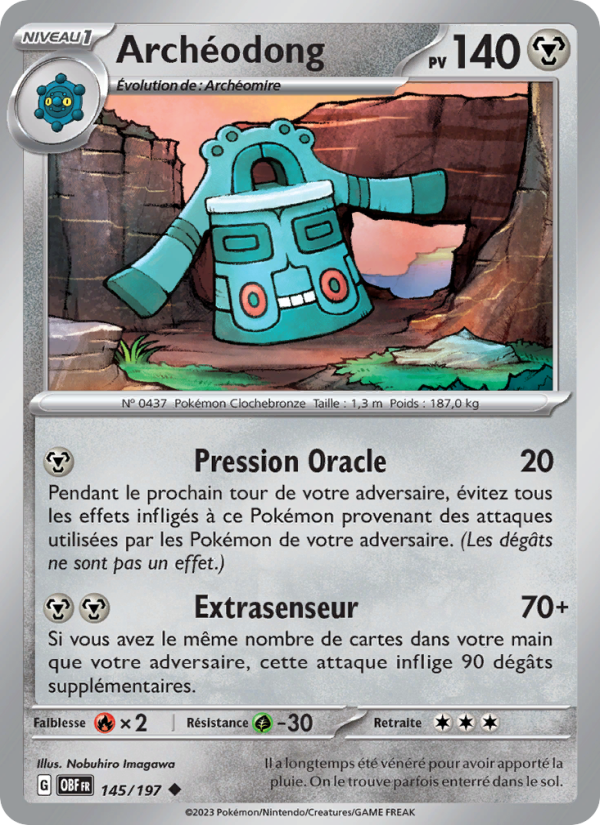 Archéodong 145 — Flammes Obsidiennes (French Pokémon TCG card)