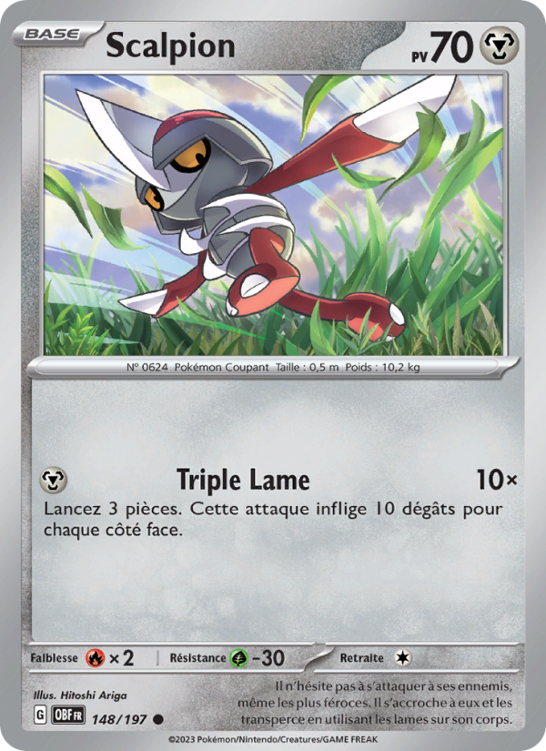 Scalpion 148 — Flammes Obsidiennes (French Pokémon TCG card)