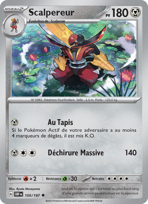 Scalpereur 150 — Flammes Obsidiennes (French Pokémon TCG card)