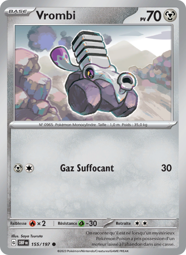 Vrombi 155 — Flammes Obsidiennes (French Pokémon TCG card)