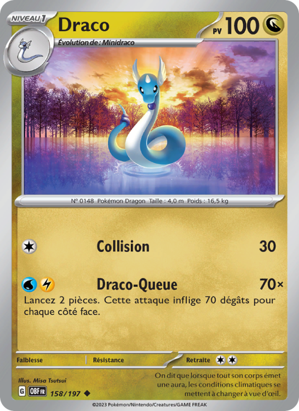 Draco 158 — Flammes Obsidiennes (French Pokémon TCG card)