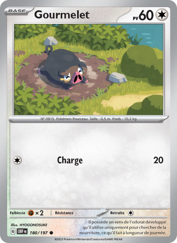 Gourmelet 180 — Flammes Obsidiennes (French Pokémon TCG card)