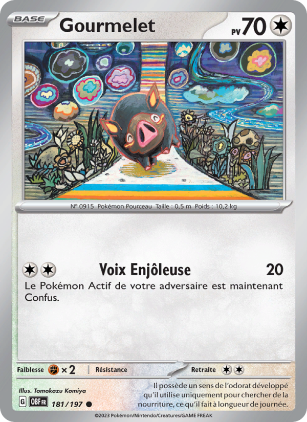 Gourmelet 181 — Flammes Obsidiennes (French Pokémon TCG card)