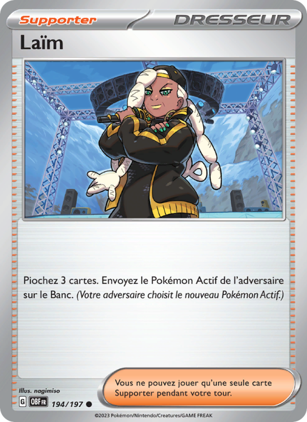 Laïm 194 — Flammes Obsidiennes (French Pokémon TCG card)
