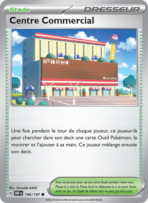 Centre Commercial 196 — Flammes Obsidiennes (French Pokémon TCG card)