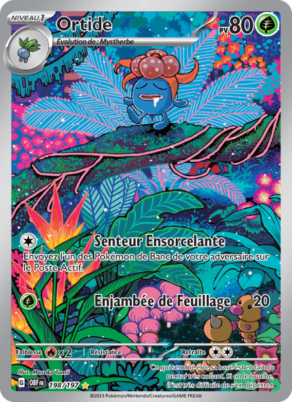 Ortide 198 — Flammes Obsidiennes (French Pokémon TCG card)