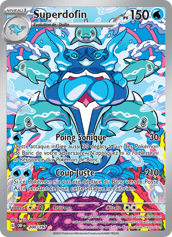 Superdofin 200 — Flammes Obsidiennes (French Pokémon TCG card)