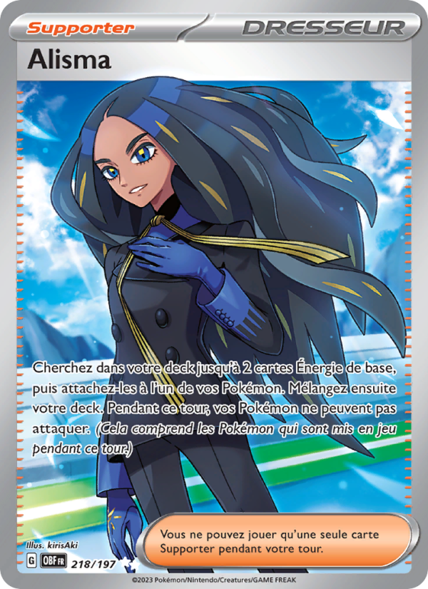 Alisma 218 — Flammes Obsidiennes (French Pokémon TCG card)