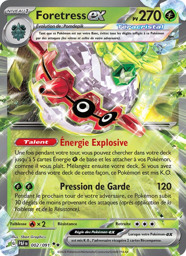 Foretress-ex 002 — Destinées de Paldea (French Pokémon TCG card)