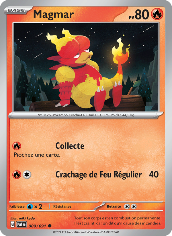 Magmar 009 — Destinées de Paldea (French Pokémon TCG card)
