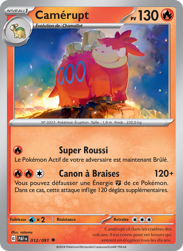 Camérupt 012 — Destinées de Paldea (French Pokémon TCG card)