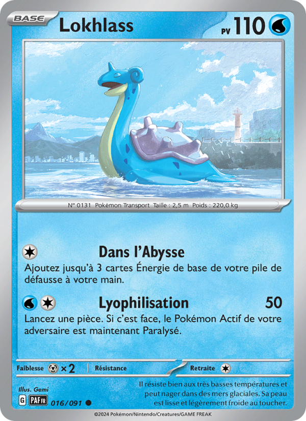 Lokhlass 016 — Destinées de Paldea (French Pokémon TCG card)