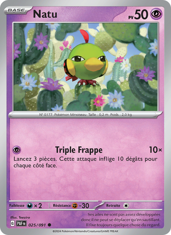 Natu 025 — Destinées de Paldea (French Pokémon TCG card)