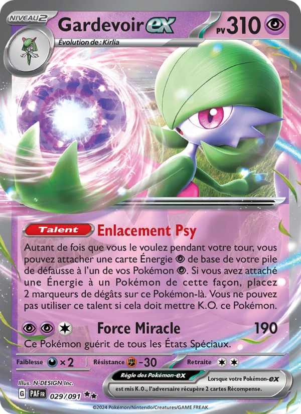 Gardevoir-ex 029 — Destinées de Paldea (French Pokémon TCG card)