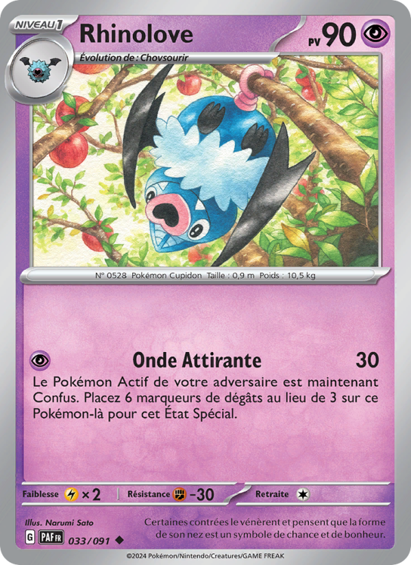 Rhinolove 033 — Destinées de Paldea (French Pokémon TCG card)