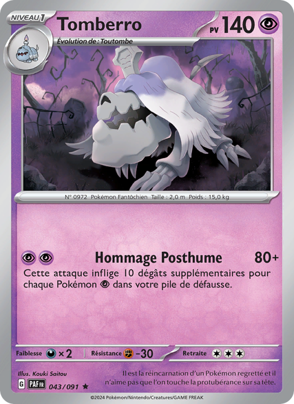 Tomberro 043 — Destinées de Paldea (French Pokémon TCG card)