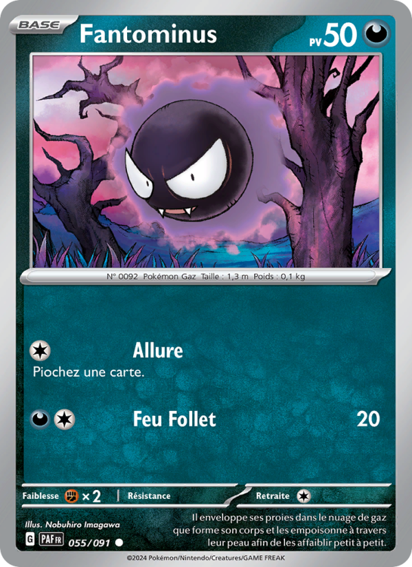 Fantominus 055 — Destinées de Paldea (French Pokémon TCG card)