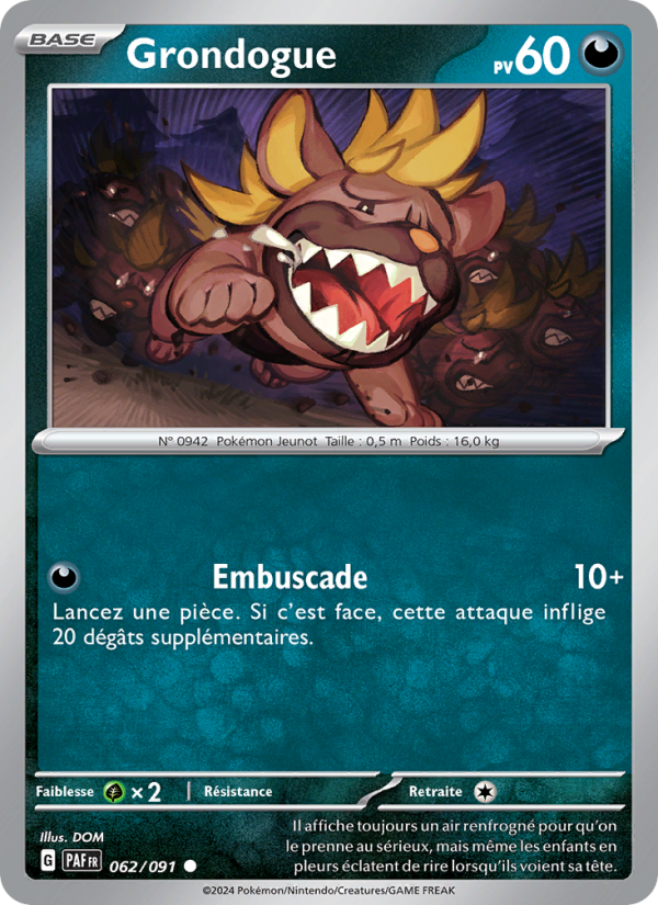 Grondogue 062 — Destinées de Paldea (French Pokémon TCG card)