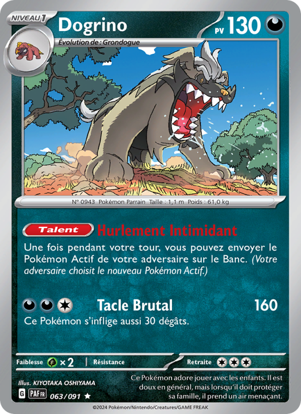 Dogrino 063 — Destinées de Paldea (French Pokémon TCG card)