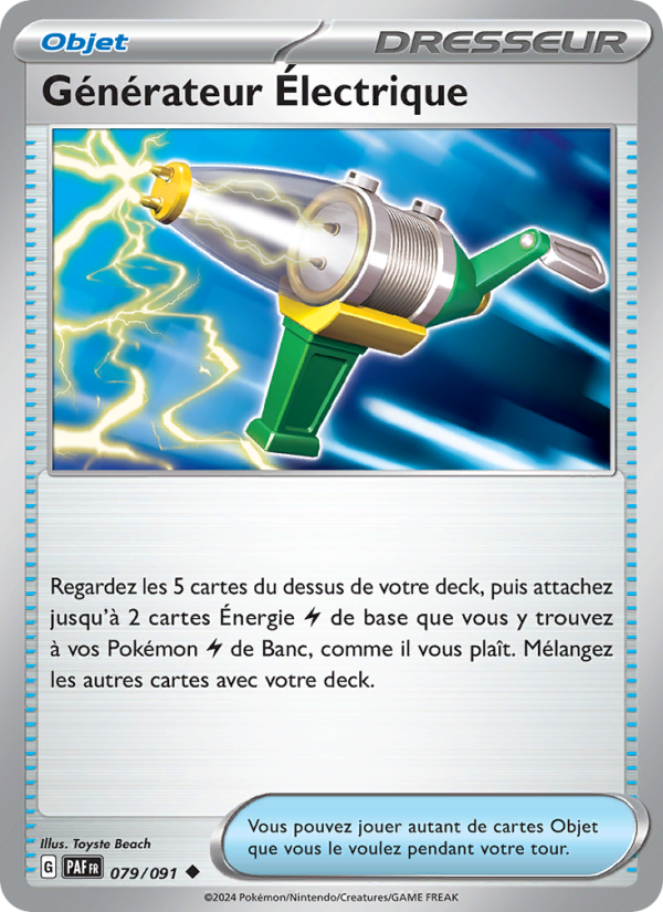 Générateur Électrique 079 — Destinées de Paldea (French Pokémon TCG card)